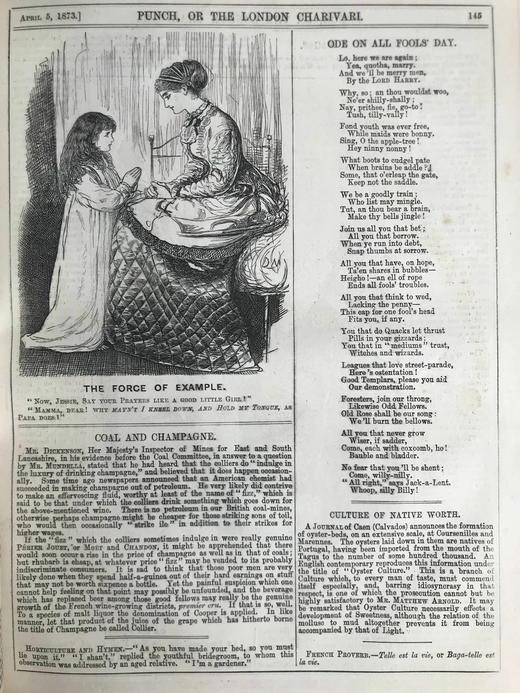 1873年 英国讽刺漫画杂志《笨拙》（卷64） 数百幅插图 漆布精装16开 商品图6