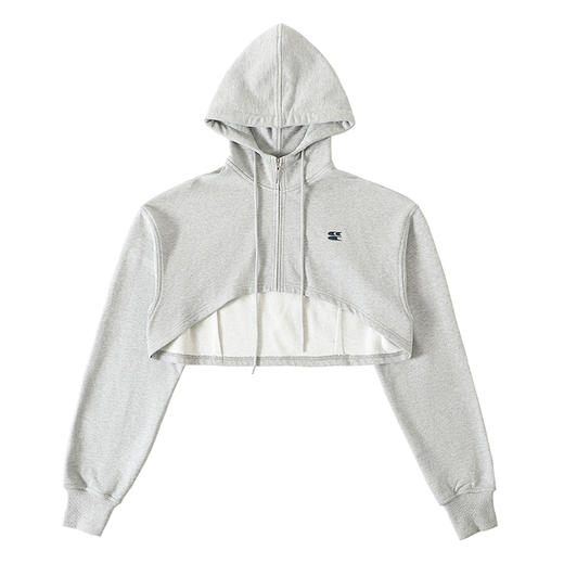 CryingCenter 花灰连帽披肩造型短款卫衣外套 哭喊中心 商品图4