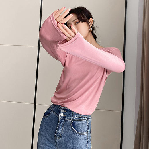 【秋季新款打底衫】玻尿酸面膜女款打底衫 高领长袖大方得体 舒服显瘦 亲肤舒适 早秋穿搭 一件穿三季 商品图5