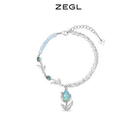 ZEGL设计师郁郁青葱系列新中式郁金香串珠手链女ins小众设计手饰