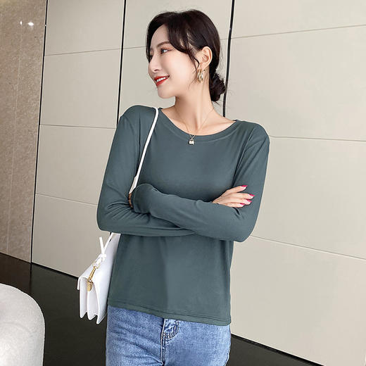 【秋季新款打底衫】玻尿酸面膜女款打底衫 高领长袖大方得体 舒服显瘦 亲肤舒适 早秋穿搭 一件穿三季 商品图2