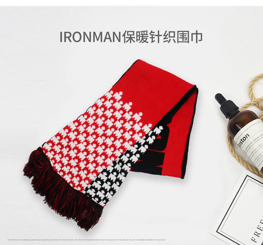 ironman百搭格子围脖骑行运动围巾保暖 商品图4