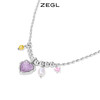ZEGL设计师绮丽梦境系列紫色爱心项链女轻奢小众高级设计感锁骨链 商品缩略图0