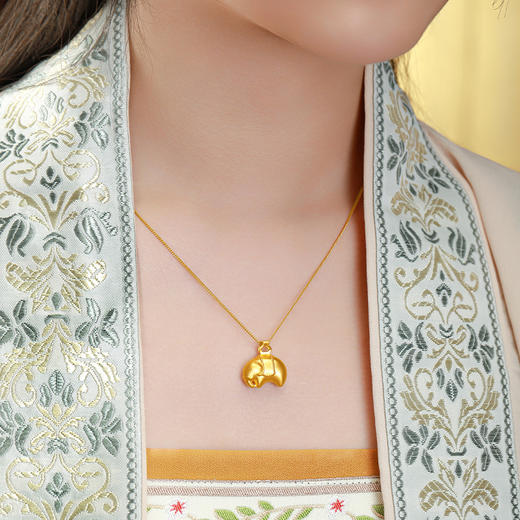 宫匠造办 吉祥平安黄金吊坠 商品图6
