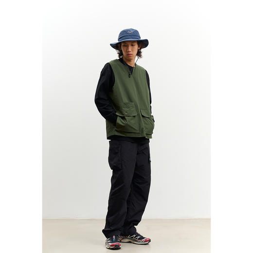 吃茶去chichaqu 山系户外宽松口袋工装功能马甲 商品图0