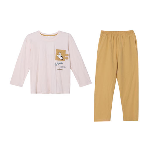 都市丽人眯雅佳生活家居童装棉质长袖套装26支棉单面薄家居服长袖睡衣JH29B4 商品图4