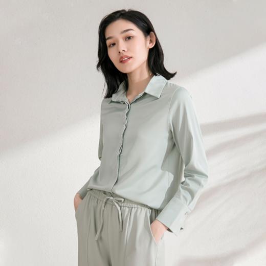 【抗皱防透】Avann缎面飘带衬衫 商品图0