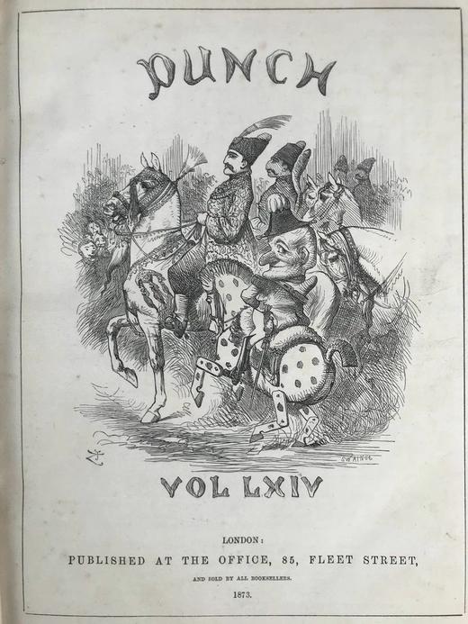 1873年 英国讽刺漫画杂志《笨拙》（卷64） 数百幅插图 漆布精装16开 商品图2