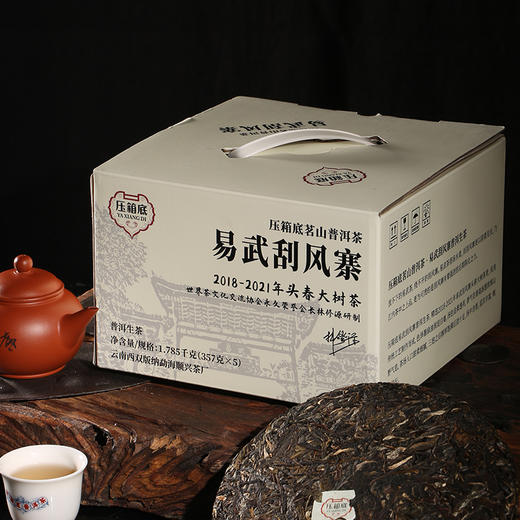 压箱底茗山普洱茶 易武刮风寨 普洱生茶 2018-2021头春大树茶饼茶 商品图8