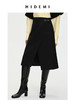 HIDEMI 黑色不对称开衩设计感拼皮扣半身裙皮裙 商品缩略图2