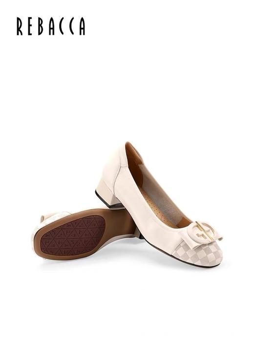 2楼瑞贝卡秋新款舒适浅口粗跟软底单鞋25MW0112 商品图2