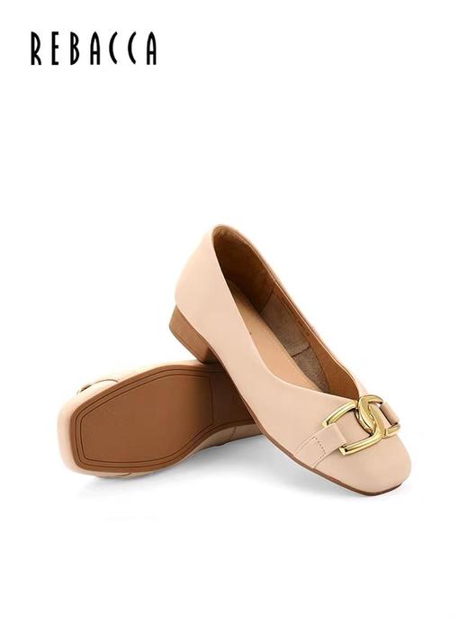 2楼瑞贝卡平底舒适通勤方头浅口女鞋25ZY0404 商品图2