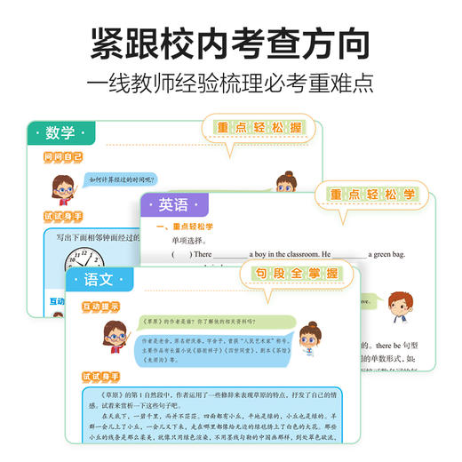 【小学语数英基本功重难点大全 上册】书+280节视频同步资料+250个重难点知识解析+对应学科知识地图概览 商品图1