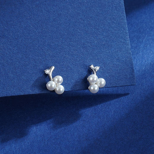 【茹雪】子佩集S925银小葡萄珍珠女法式耳饰【ZYXS-E2585】2208 商品图1
