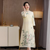 夏季新款女式中式花鸟刺绣天丝锦提花刺绣改良旗袍裙  LX22055 商品缩略图1