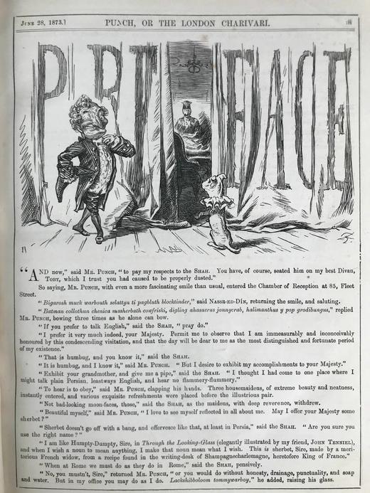 1873年 英国讽刺漫画杂志《笨拙》（卷64） 数百幅插图 漆布精装16开 商品图3