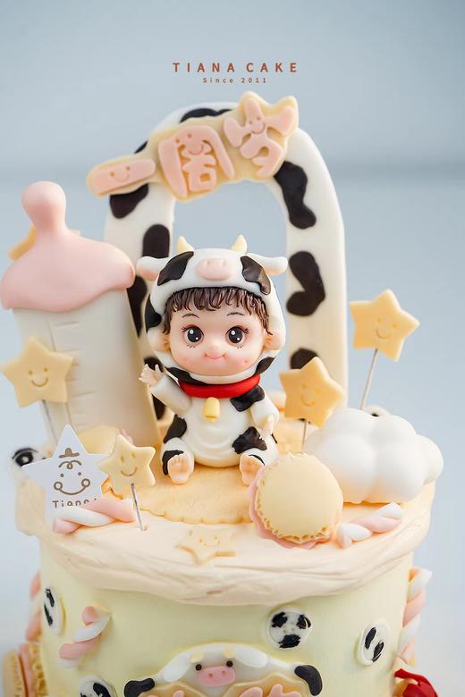 【纯手工翻糖定制】翻糖牛宝宝 商品图1