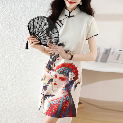 复古改良，年轻款少女新款小个子短款潮流旗袍XL-HRYZ7813 商品图4