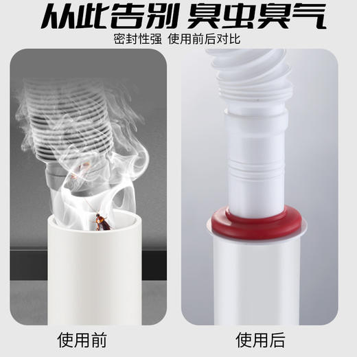 【地漏防臭器】卫生间下水道管防虫盖硅胶芯厕所防反味内芯密封圈神器 商品图2