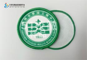 通版深圳市翠园文锦中学包边织唛带胶礼服校徽校服可缝烫现货发51