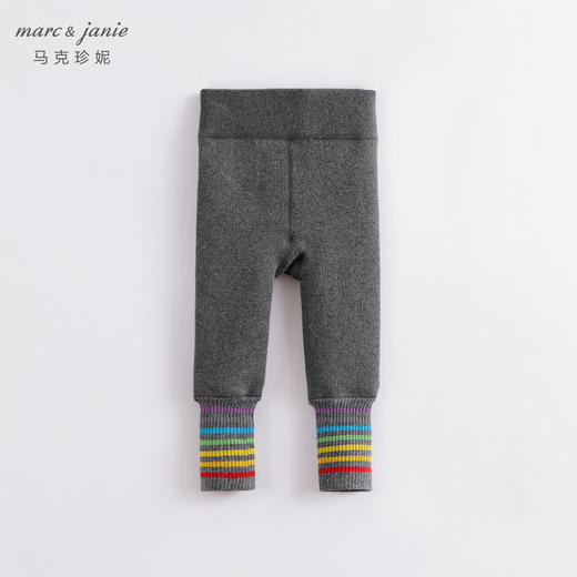 马克珍妮冬装新款 女童高腰护肚加绒打底裤 儿童裤子221879 商品图2
