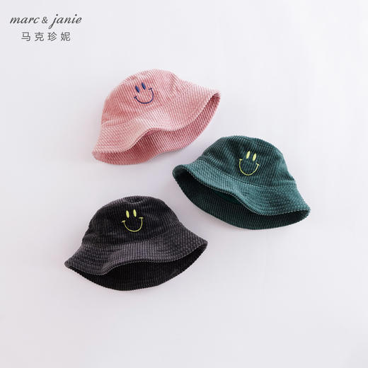 马克珍妮秋装新款 男女童灯芯绒纯棉渔夫帽 宝宝帽子221837 商品图0