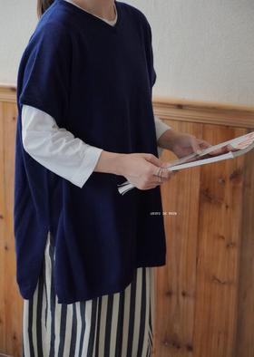 （5折）g棕色浅灰深蓝黑羊毛背心