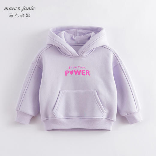马克珍妮秋装新款 男女童字母连帽运动卫衣 儿童上衣221277 商品图0