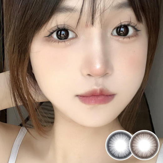 GUGUCON / 咕咕黑/可可糖 / 美瞳半年抛 / 2片入 / 14.2mm / 微小扩瞳自然提亮通勤风 商品图1