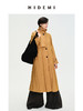 HIDEMI 简约微褶皱设计感廓形风衣 栗子色/黑色 商品缩略图2
