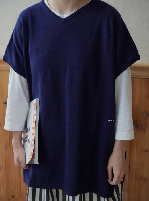 （5折）g棕色浅灰深蓝黑羊毛背心 商品图1