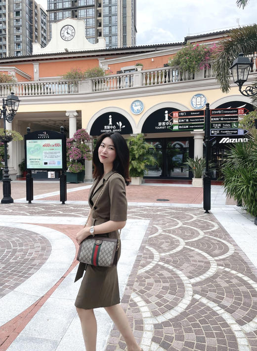 孤品 颈袖添香-连衣裙-“橄榄绿” 精英女性 干练连衣裙 定制颜色“橄榄绿” 小众有格调 显白 高级 修身 显瘦JG481672T1X5不退可换 商品图10