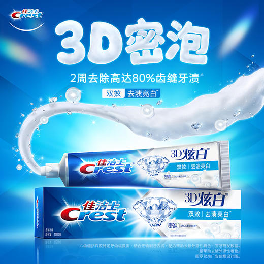 佳洁士/美白3D炫白双效/牙膏/180g 商品图5