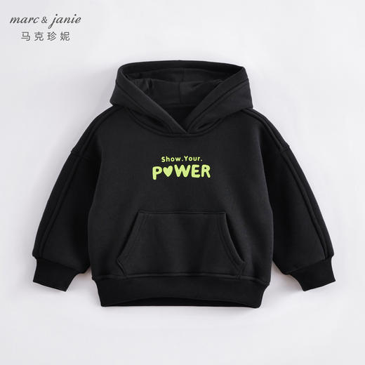 马克珍妮秋装新款 男女童字母连帽运动卫衣 儿童上衣221277 商品图3