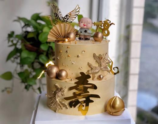 双层寿公寿婆蛋糕 商品图0