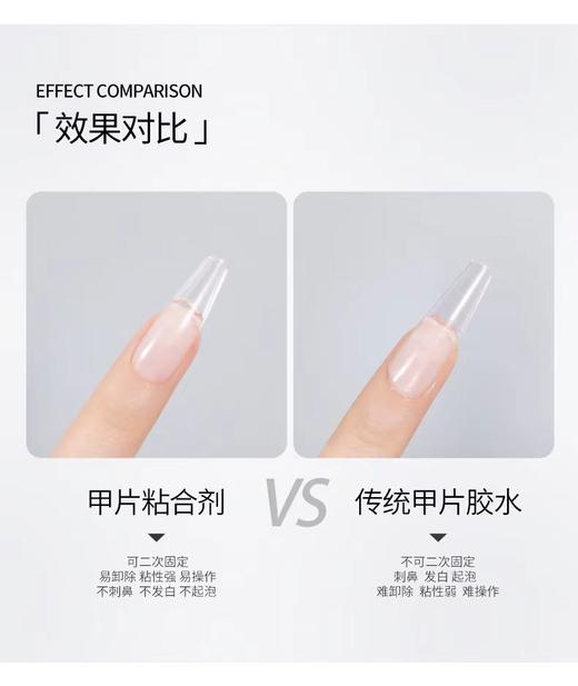 【秒杀价】超牢固万能甲片粘合剂美甲专用粘合剂延长凝胶贴甲片光疗胶水假指甲 商品图3