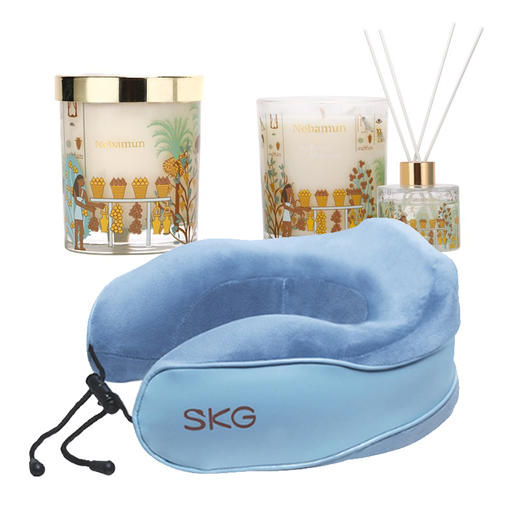 （分两个包裹发货）大英博物馆内巴蒙花园香氛蜡烛套装+SKG BP3颈椎热敷枕BP3【LXKG4.0】 商品图0