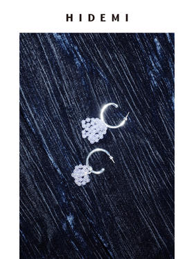 HIDEMI 风铃紫天然石流苏设计感耳环