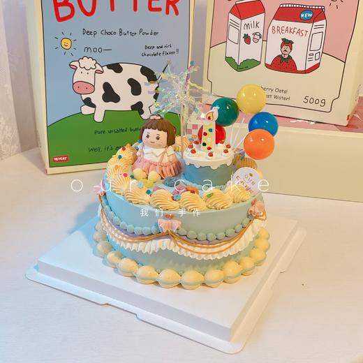 女宝宝小女孩女生立体手绘复古小花花蛋糕-低糖处理无添加 商品图1