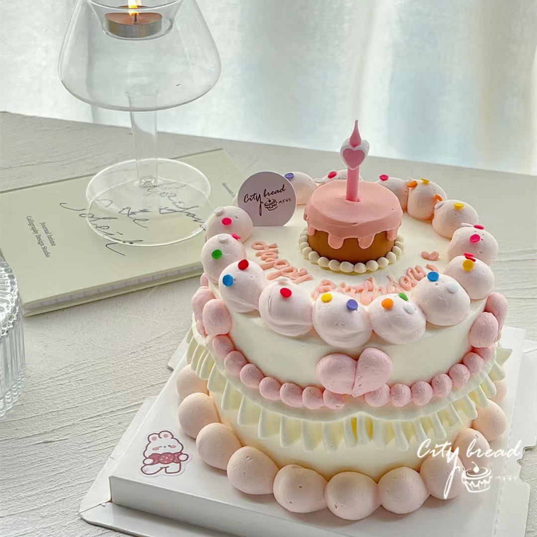 复古迷你可爱手绘蛋糕