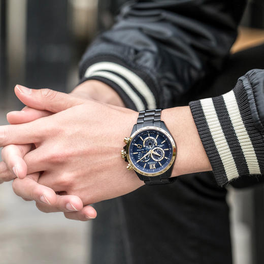 西铁城日本正品不锈钢覆BIP间玫瑰金色万年历多局电波对时男表 CB5837-88L 商品图6