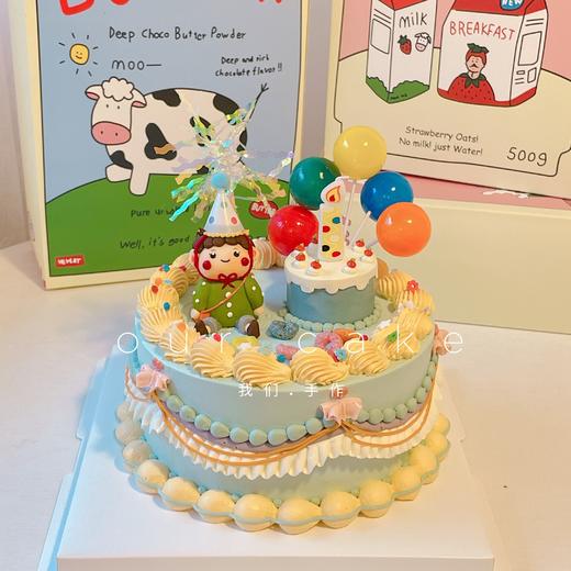 男孩男生立体复古手绘蛋糕-低糖处理无添加 商品图1