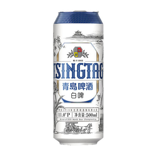 青岛啤酒全麦白啤11°500ml/罐 商品图0