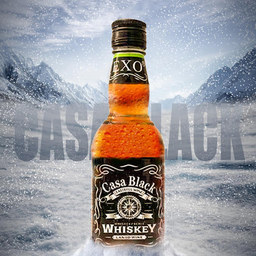 [卡萨布莱克威士忌苹果味]5度-低度入门威士忌5度入门洋酒350ml水果配制酒小瓶装白兰地酒 商品图0