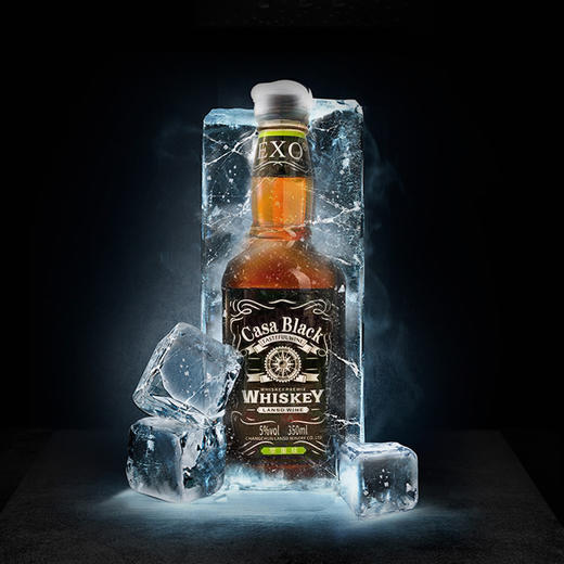 [卡萨布莱克威士忌苹果味]5度-低度入门威士忌5度入门洋酒350ml水果配制酒小瓶装白兰地酒 商品图1