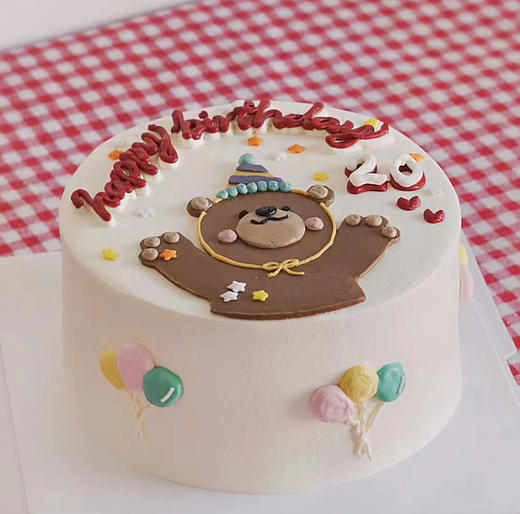 可爱寿星熊 ｜创意手绘蛋糕 商品图1