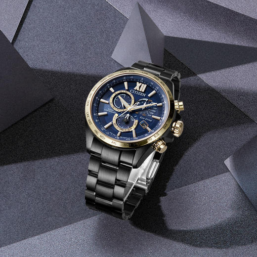 西铁城日本正品不锈钢覆BIP间玫瑰金色万年历多局电波对时男表 CB5837-88L 商品图3