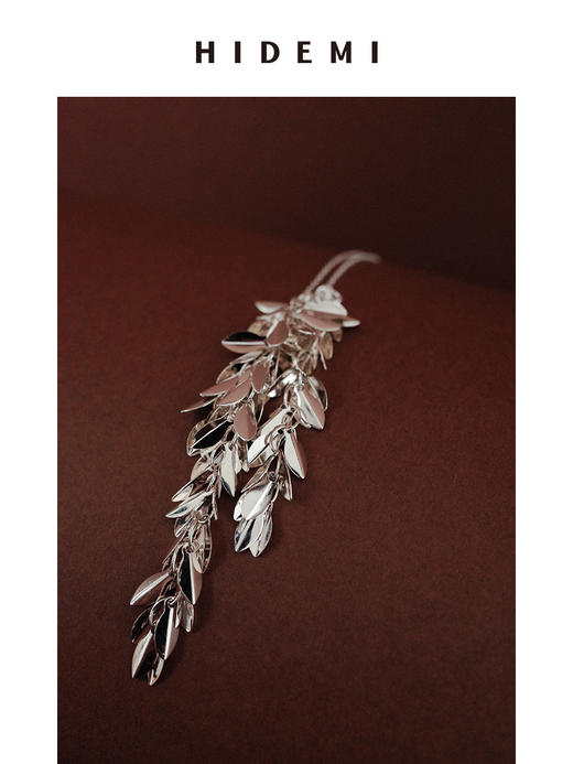 HIDEMI 银色抽象流苏简约设计感项链 商品图4
