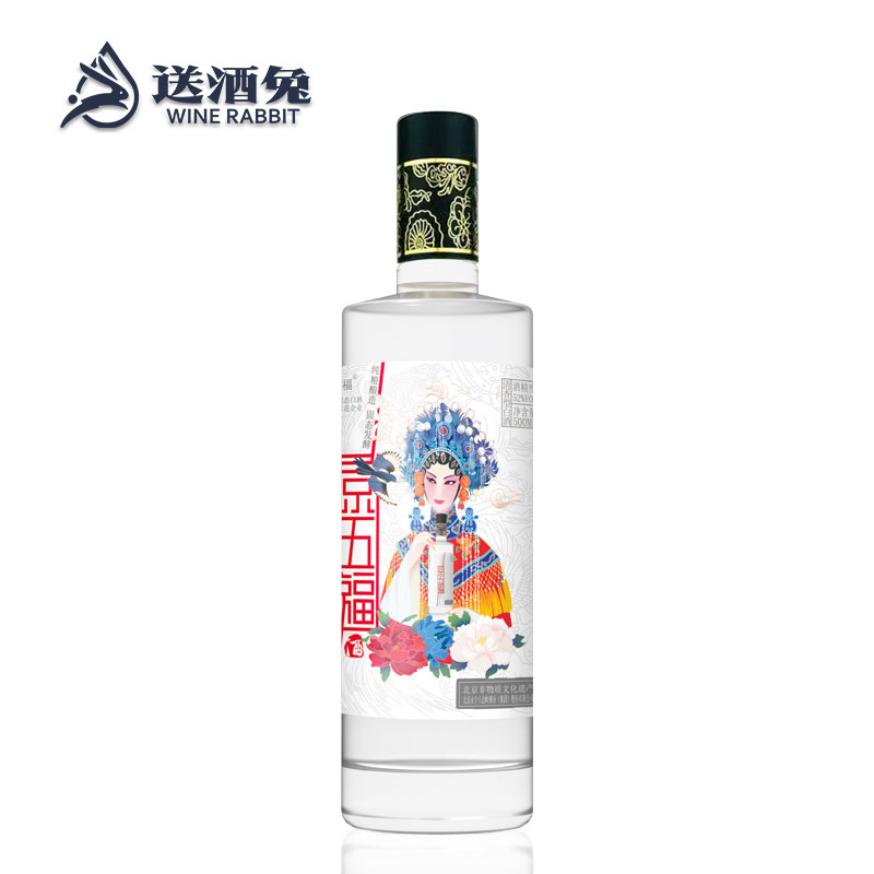 京五福 北京非物质文化遗产 纯粮酿造 固态发酵 52度清香型白酒 500ml/瓶