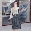 洋气减龄碎花雪纺，镂空针织衫吊带连衣裙套装HR-XMYR2255 商品缩略图2